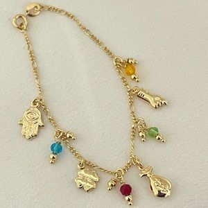 14k Gold Filled Charm Bracelet
